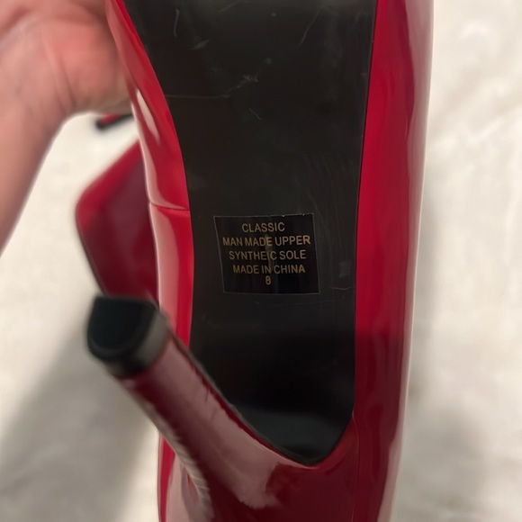 Red Patent Leather High Heels - Picture 8 of 9